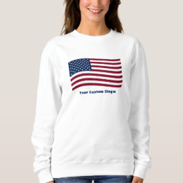 Amerikanische Flagge mit benutzerdefiniertem Sloga Sweatshirt