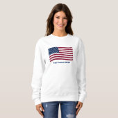 Amerikanische Flagge mit benutzerdefiniertem Sloga Sweatshirt (Vorne ganz)