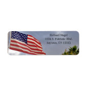 Amerikanische Flagge mit Cloudy Sky USA Patriotic (Vorne)