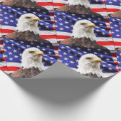 Amerikanische Flagge mit Eagle Geschenkpapier (Ecke)