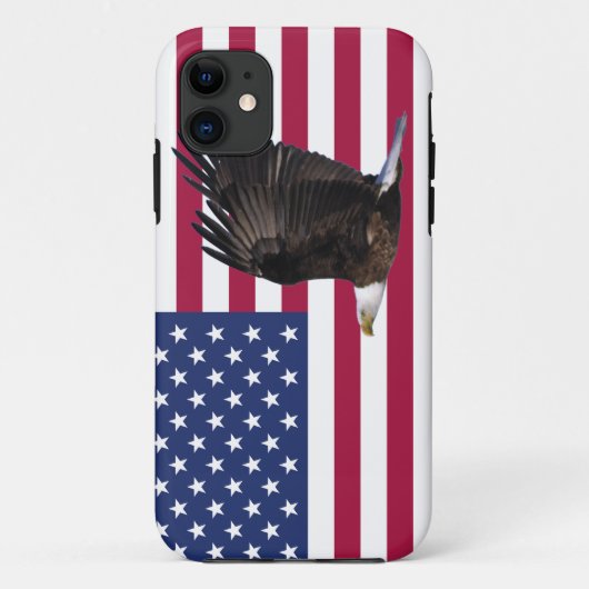 Amerikanische Flagge mit Eagle iPhone 5 Fall Case-Mate iPhone Hülle (Rückseite)