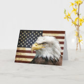 Amerikanische Flagge mit Eagle Karte (Gelbe Blume)