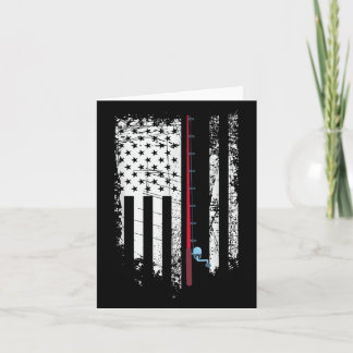 Amerikanische Flagge mit Fang - Patriotischer Fisc Karte