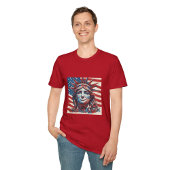 Amerikanische Flagge mit Freiheitsstatue T-Shirt