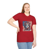 Amerikanische Flagge mit Freiheitsstatue T-Shirt