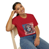 Amerikanische Flagge mit Freiheitsstatue T-Shirt