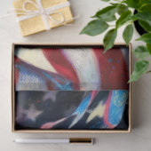 Amerikanische Flagge mit gejagtem Patriotikum Seidenpapier (Geschenk)