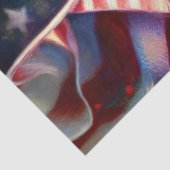 Amerikanische Flagge mit gejagtem Patriotikum Seidenpapier (Ausschnitt)