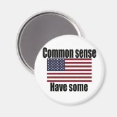 Amerikanische Flagge mit gesundem Menschenverstand Magnet (Vorderseite/Rückseite)