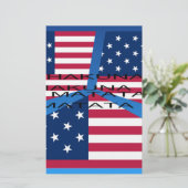 Amerikanische Flagge mit Hakuna Matata: Patriotisc Briefpapier (Stehend Vorderseite)