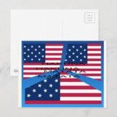 Amerikanische Flagge mit Hakuna Matata: Patriotisc Postkarte (Vorne/Hinten)
