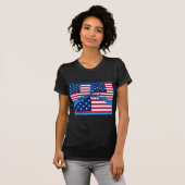 Amerikanische Flagge mit Hakuna Matata: Patriotisc T-Shirt (Vorne ganz)