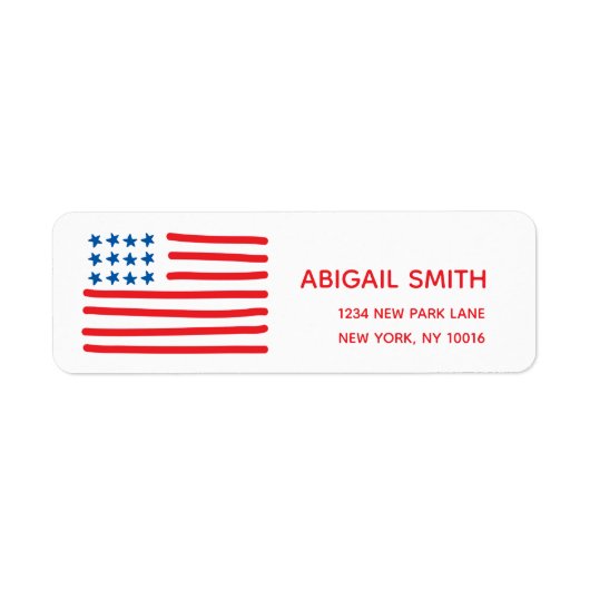 Amerikanische Flagge mit Handzeichen (Vorne)