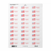 Amerikanische Flagge mit Handzeichen (Vorne)