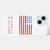 Amerikanische Flagge mit Handzeichen | PERSONALISI Case-Mate iPhone Hülle (Rückseite (Horizontal))