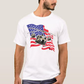 Amerikanische Flagge mit Hubschraubern T-Shirt (Vorderseite)