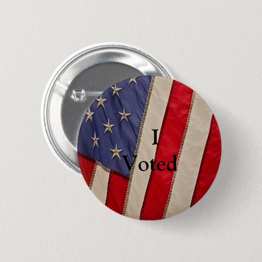 Amerikanische Flagge mit 'Ich habe gewählt' Button (Vorne & Hinten)