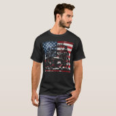 Amerikanische Flagge mit Jeep Grille T - Shirt Jee (Vorne ganz)