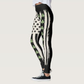 Amerikanische Flagge mit Kleeblättern für St Patri Leggings (Links)