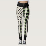Amerikanische Flagge mit Kleeblättern für St Patri Leggings<br><div class="desc">Amerikanische Flagge mit Kleeblättern zum St. Patricks Day</div>
