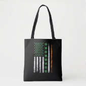 Amerikanische Flagge mit Kleeblättern St Patricks  Tasche (Vorderseite)