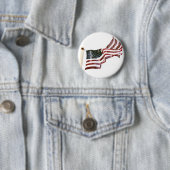 Amerikanische Flagge mit Kreuzen Button (Beispiel)