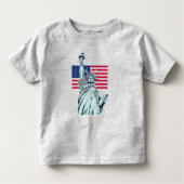 Amerikanische Flagge mit Lady Liberty Kleinkind T-shirt (Vorderseite)