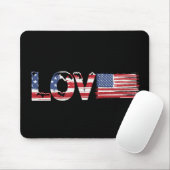 Amerikanische Flagge mit Liebe Mousepad (Mit Mouse)