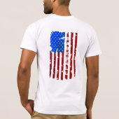 Amerikanische Flagge mit MH Baseball T-Shirt (Rückseite)