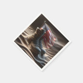 Amerikanische Flagge mit Militärstiefeln Serviette (Ecke)