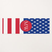 Amerikanische Flagge Mit Monogramm (1 Seite) Yogamatte (Vorderseite (Horizontal))