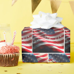 Amerikanische Flagge mit Noten Geschenkpapier