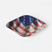 Amerikanische Flagge mit Noten Pappteller (Gewinkelt)