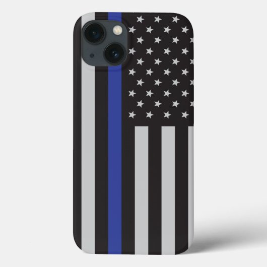 Amerikanische Flagge mit personalisierter Thin Blu Case-Mate iPhone Hülle (Rückseite)