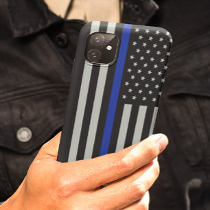 Amerikanische Flagge mit personalisierter Thin Blu iPhone 11 Hülle
