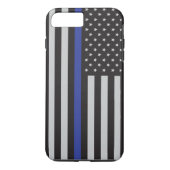 Amerikanische Flagge mit personalisierter Thin Blu Case-Mate iPhone Hülle (Rückseite)
