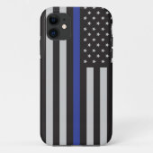 Amerikanische Flagge mit personalisierter Thin Blu Case-Mate iPhone Hülle (Rückseite)