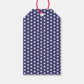 Amerikanische Flagge mit rot-weißer und blau gestr Geschenkanhänger (Rückseite)