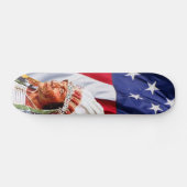Amerikanische Flagge mit Sättigungsschiff-Skateboa Skateboard (Horizontal)