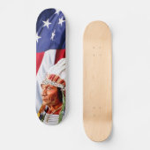 Amerikanische Flagge mit Sättigungsschiff-Skateboa Skateboard (Vorderseite)