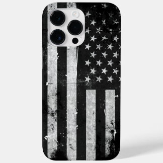 Amerikanische Flagge mit schwarzem und weißem Grun Case-Mate iPhone 14 Pro Max Hülle