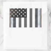 Amerikanische Flagge mit schwarzem und weißem Hint Rechteckiger Aufkleber (Tasche)