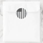 Amerikanische Flagge mit schwarzem und weißem Hint Runder Aufkleber (Tasche)