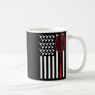 Amerikanische Flagge mit Shuttles Lustiges Badmint Kaffeetasse