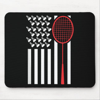 Amerikanische Flagge Mit Shuttles Lustiges Badmint Mousepad