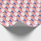 Amerikanische Flagge mit Sternen Geschenkpapier (Ecke)