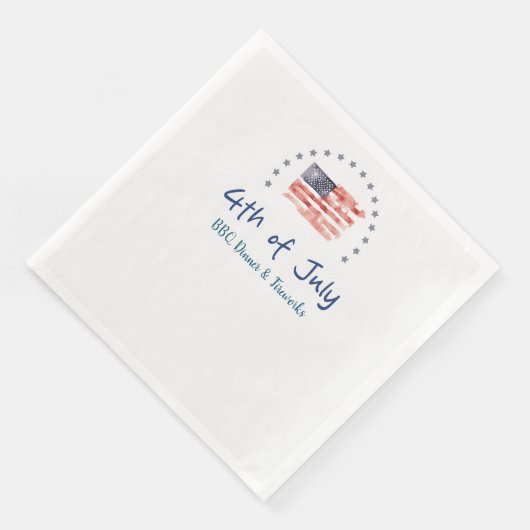 Amerikanische Flagge mit Sternen Serviette (Ecke)