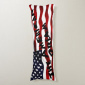 Amerikanische Flagge mit Text Seitenschläferkissen (Vorderseite Vertikal)