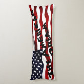 Amerikanische Flagge mit Text Seitenschläferkissen (Rückseite (Vertikal))