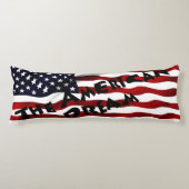 Amerikanische Flagge mit Text Seitenschläferkissen (Vorderseite)